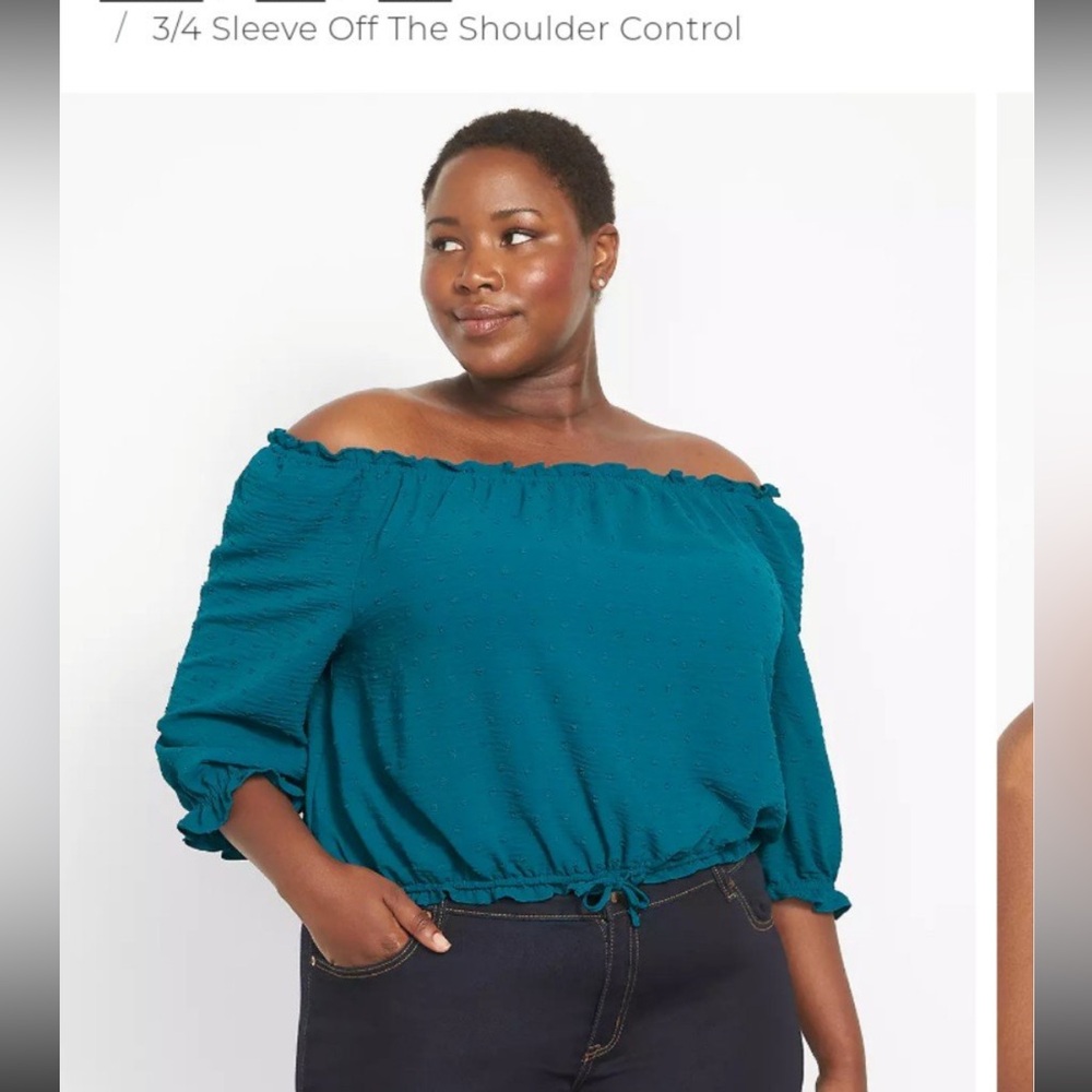 NWT Lane Bryant Off Shoulder Crop Top